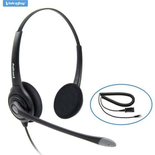 Additional 2 ear pads+Binaural RJ9 plug Headset QD office call center telephone headset ,2.5mm or 3.5mm plug optional