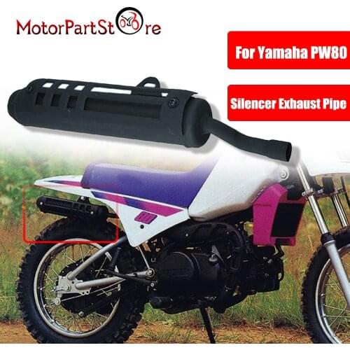 Universal Motorcycle Exhaust Muffler Pipe Silencer For Yamaha PW80 PY80 PW 80 Dirt Bikes & Pit Bikes Motorbike Black