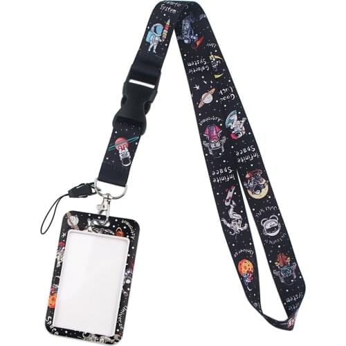 DZ1691 Astronaut Cool Neck Strap Lanyards Keychain ID Card Pass Hang Rope Lariat Lanyard Key Chain Key Ring Badge Holder Gifts
