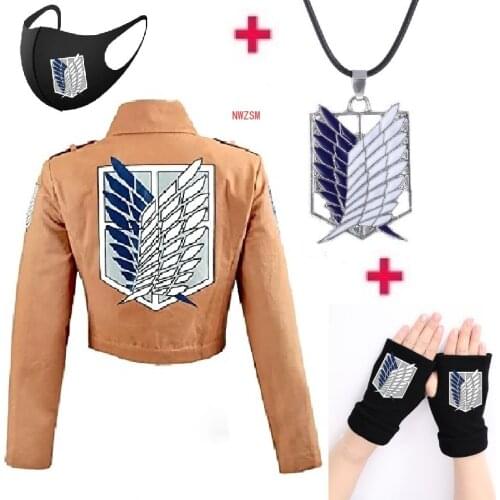 Attack on Titan Jacket Shingeki no Kyojin jacket Legion Cosplay Costume Jacket Coat Any Size High Quality Eren Levi
