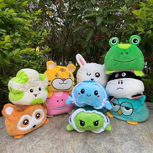 Cute Small Animal Pillow Double Sided Small Animal Plush Stuffed Doll