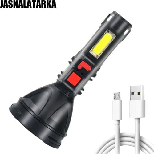 Powerful Flashlight Ultra Light USB Rechargeable Searchlight High Bright Camping Hiking Fishing Lamps Torch Waterproof Outdoor
