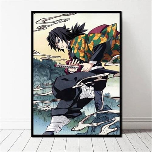 Wall Art Nordic Canvas Painting Modern Demon Slayer Kimetsu No Yaiba Anime Manga Printed Poster Home Decor Gift Pictures