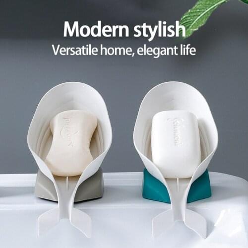 Non-slip Dolphin Shape Soap Dish Household Soap Holder Soap Drain Box Plate Tray Soap Case Soap Container Bathroom Supplies