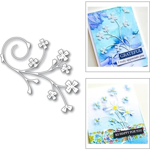 2020 New Decoration Plant Branch Flower Leaf Embossing Metal Cutting Dies For Making Greeting Card Paper Scrapbooking No Stamps