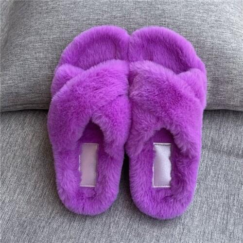 Warm And Fluffy Faux Fur Slippers For Women, Indoor Floor Slipa, Flats And Soft Fur Ladies For Women, Celebrity Flip Flops
