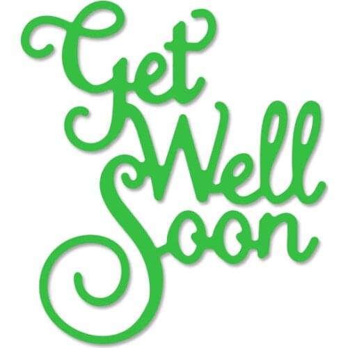 Get Well Soon Word Die Metal Cutting Dies Stencils DIY Scrapbooking Album for Card Making Decoration Embossing Craft Dies