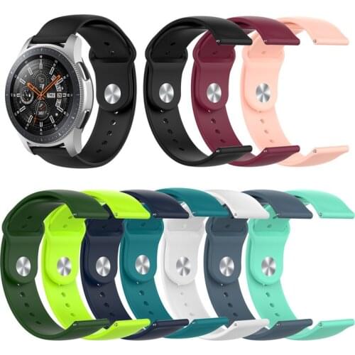 Silicone Watch strap for amazfit bip Watch 22mm 20mm Galaxy watch 46mm 42mm Samsung Gear sport S2 s3 Frontier Classic watch band