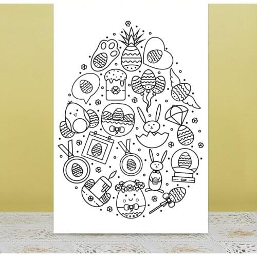 ZhuoAng Easter egg Fruits silicone stamp / stamp DIY scrapbook / album decoration transparent seal / seamless seal