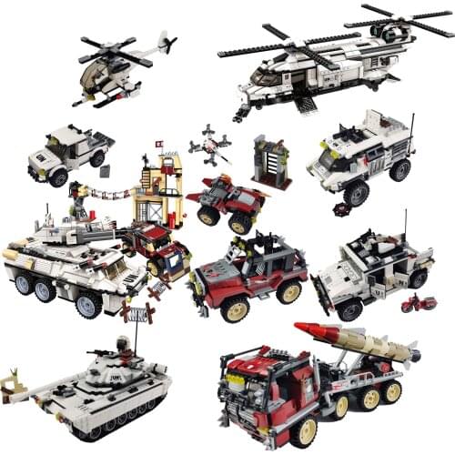 Peacekeeping Force Building Block Thunder Mission Heavy Armed Vehicle Attack 935pcs Educational Bricks Toy For Boy Gif