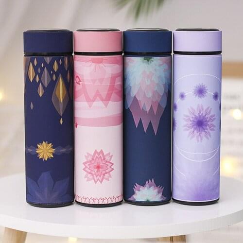 1pcs Stainless Steel Vacuum Keep Warm Flask Leakproof Portable Bottle 480ml Vacuum Insulated Water Bottle 8 Color for Gift