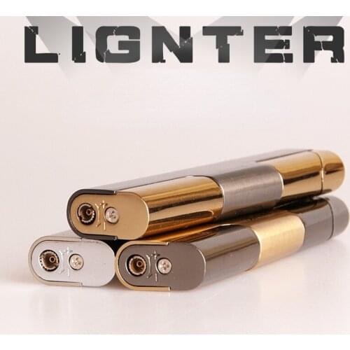 Slim Long Strip Fine Electroplating Windproof Lighter Smoking Set Smoking Accessories for Weed Regalos Para Hombre Originales
