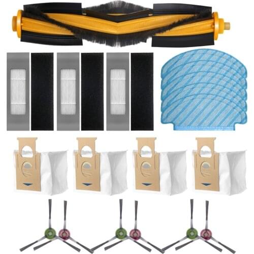 TOP!-Hepa Filter Mop Main Brush Side Brush Suit for ECOVACS DEEBOT OZMO T8 Vacuum Cleaner Robot Dust Bag Accessories