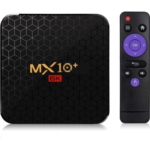20pcs 6K MX10 Plus TV Box Android 9.0 Allwinner H6 Quad Core 4G 64G 5G Dual WiFi BT4.0 USB3.0 Support 6K*4K Media Player