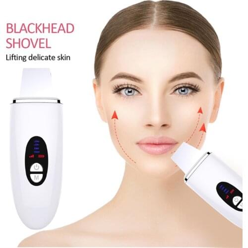 Ultrasonic Shoveling Deep Cleaning Face Machine Blackhead Remover Skin Scrubber with Four-mode Facial Cleaning Beauty Tools