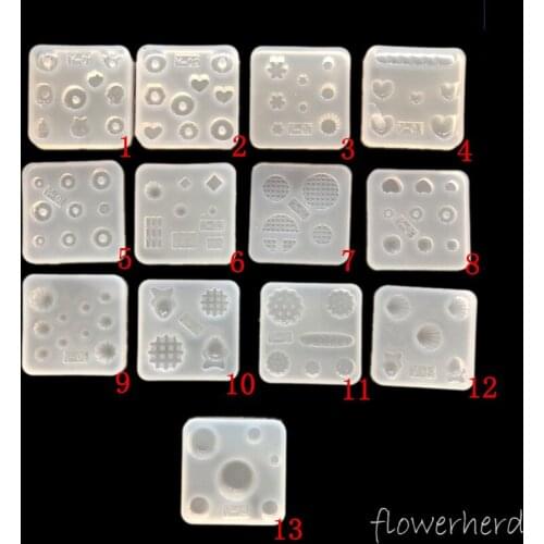 Heart Shape Mirror Fondant Dripping Glue Mini Cute Mould Silicone Mold Clay UV Glue Crafts Mold DIY Jewelry Tool Accessories