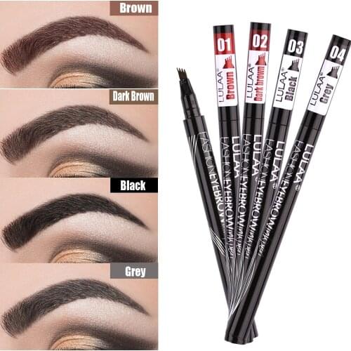 1Pcs Women Makeup Sketch Liquid Eyebrow Pencil Waterproof Brown Eye Brow Tattoo Dye Tint Pen Liner Long Lasting Eyebrow