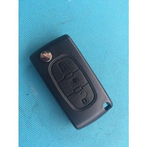 1Pcs New Replacement Key Shell For Citroen C2 C3 C4 C5 Picasso 3 Button Remote Flip FOB Blank Case Uncut Blade No Logo Auto Part