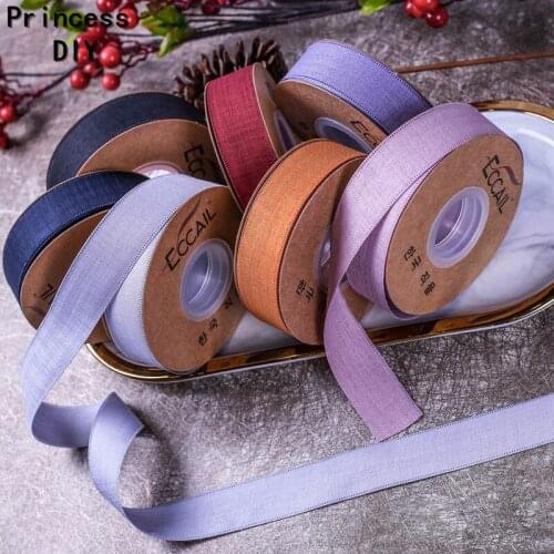 10Yards Solid Ribbon for Craft 1" Flower Wrapping Ribbon 3.8cm Herringbone Tape DIY Hair Bow Baking Gift Wrapping Decoration