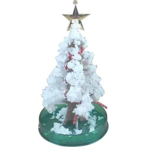 2019 10x6cm DIY White Magic Growing Paper Tree Magical Grow Christmas Trees Arvore Magica Japan Kids Science Toys For Children