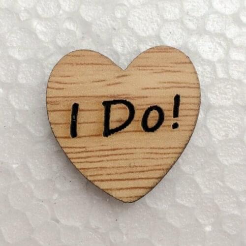 50pcs/Lot I Do! Wooden Heart Table Confetti Rustic Wedding Decoration Wood Confetti Photo Props Supplies