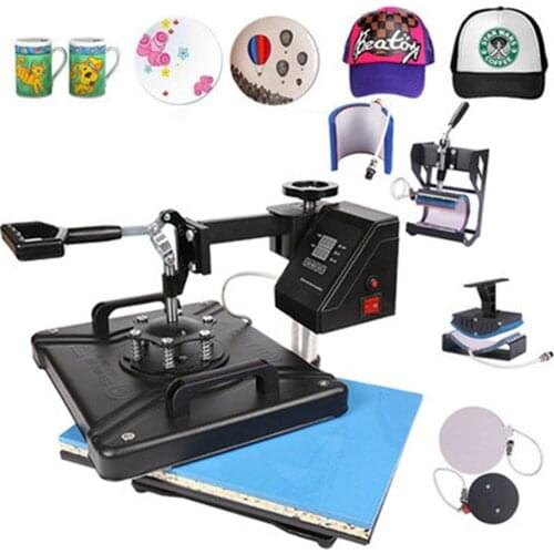 900w 12 X 15 inch 6 in 1 Digital Multifunctional Sublimation T Shirt Heat Press Machine