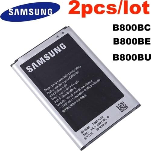 2pcs/lot Samsung Original Battery For Samsung Galaxy Note 3 N900 N9002 N9005 N9006 N9008 B800BE B800BC B800BU with NFC 3200mAh