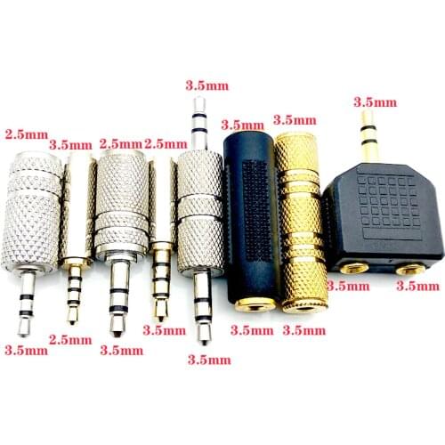 3pcs Jack 3.5 mm to 2.5 mm Audio Adapter 2.5mm Male to 3.5mm Female Plug Connector for Aux Speaker Cable Headphone Jack 3.5