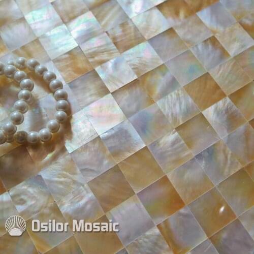 Free shipping 100% sea shell yellowlip shell mother of pearl mosaic tile for interior house decoration wall tile 1pcs