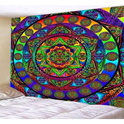 Indian Mandala Big Wall Tapestry Throwing Rug Blankets on the Beach Camp Travel Mattress Bohemian Cushion Home Wall Decoration
