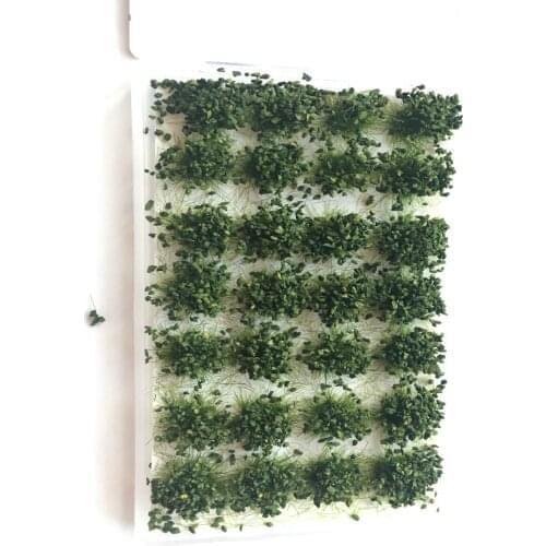 28pcs/lot Simulation Model green Cluster Grass For Sand Table Making Diy Miniature Landscape Material