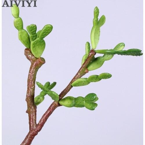 Realistic Artificial Mini 12 Head Cactus Plastic Plants Craft Floristry Landscape For Home Garden Family Office Decoration Fake
