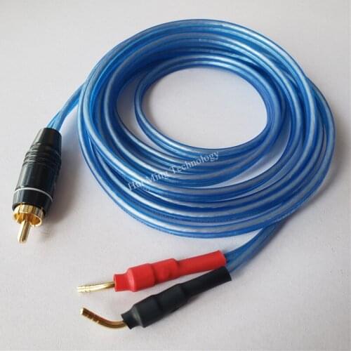 Speaker cable 1m/1.5m/2m/3m/5m cable copper Needle plug computer audio cable RCA to banana double head amplifier speaker cable