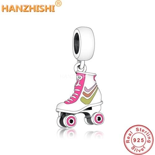 2021 Auntie Collection 925 Sterling Silver Skates Dangle Beads Charms Fit Original Pandora Charm Bracelet For Jewelry Making