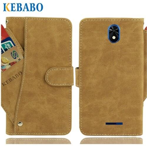 Leather Wallet TP-Link Neffos C5 Plus Case 5.34" Vintage Leather Front Card Slots Cases Cover Business Phone Protective Bags
