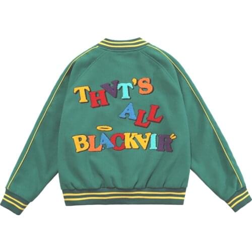 2021 Mens Baseball Jacket Streetwear Men Women Embroidered Letter Oversized Hip Hop Punk Stand Bomber Coat Green Varsity Jackets