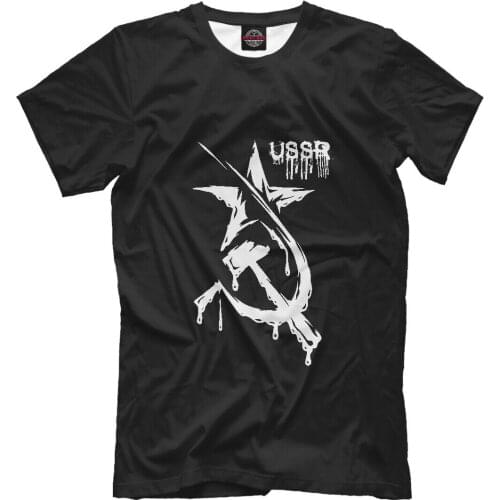 CCCP Men NEW t-shirt USSR Russia Short Casual Cotton harajuku shirt