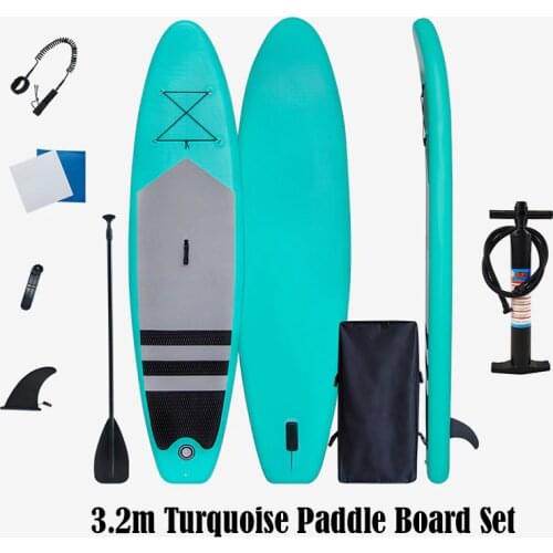 KOETSU 3.2M Turquoise Paddle Board Set Surfboard Soft Board Inflatable Floating Board ORAS
