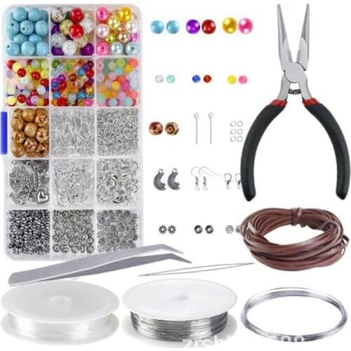 DIY Handmade Beaded Acrylic Crystal Special Shaped Bead Bracelet Pendant Jewelry Making Material Set DIY Educational Toys Gift