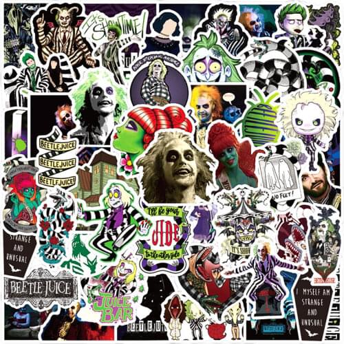 10/30/50pcs/Set Beetlejuice Movie Decal Graffiti Stickers For Draw-bar frame Childrens Toys DIY Cars Knapsack Skate Computers