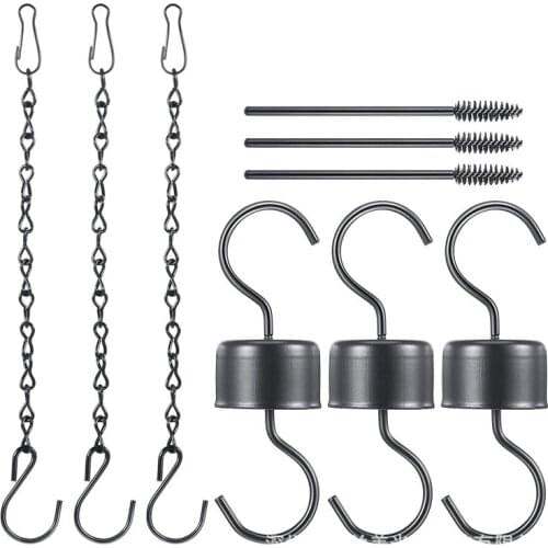 New Black Metal Hook Hummingbird Feeder Garden Water Feeder Plastic Flowers Anti-Ant Hook Hummingbird Feeders Accessory