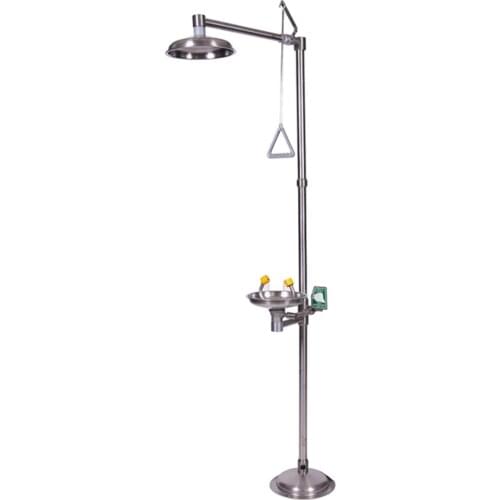 Full Length Hand Control Eye and Body Shower Stainless Steel