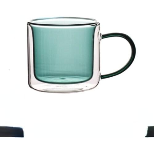 Transparent Modern Glass Cup Resistant Whiskey Drinking Coffee Kitchen Drinking Glass Cup With Handle Verres Pour Boire LH50BLB