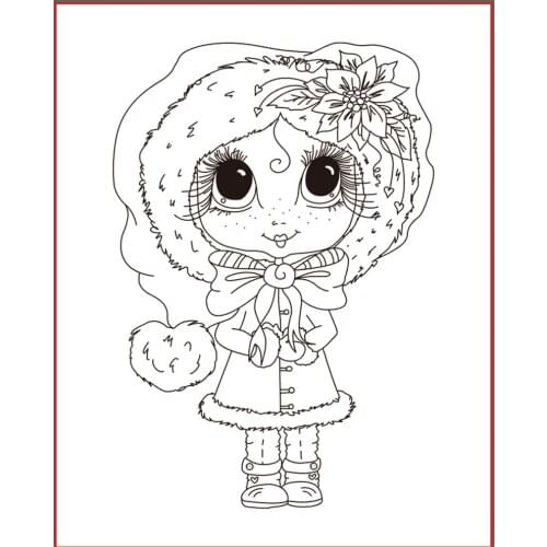 10x6 pretty girl Transparent Clear Stamps Silicone Seals for DIY scrapbooking photo album Card Making