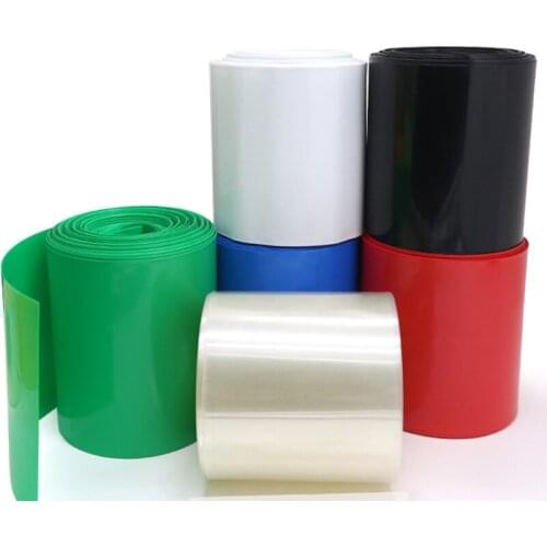 PVC Heat Shrink Tube 135mm Flat Width Heat Shrinkable Film Battery Sleeve Φ85mm Insulation Pack Film