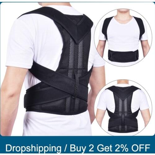 Adjustable Posture Corrector Lower Back Support Strap Shoulder Back Pain Lumbar Posture Correction Mens Girdle Corset Brace New