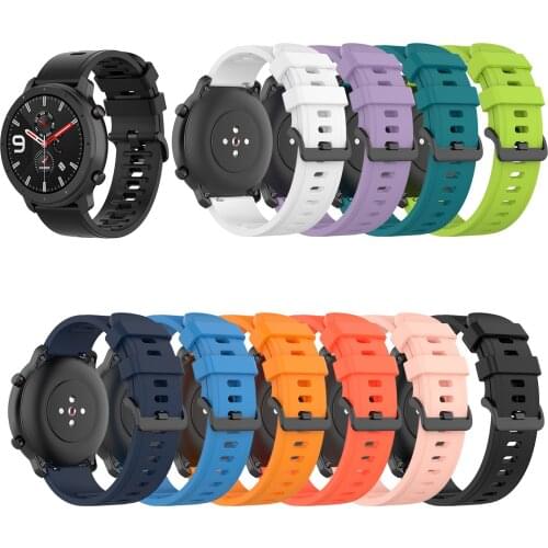 For Amazfit Bip GTR 47mm 42mm Wrist Strap Silicone Watchband For Xiaomi Huami Amazfit GTS 2/2E GTR 2 Pace Stratos Sport Bracelet