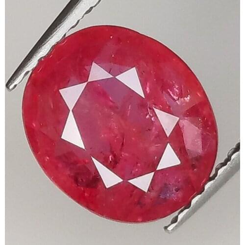 2.21ct Ruby oval cut 9.1x7.8mm