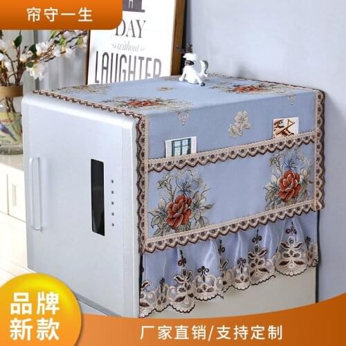 Household Fabrics Tablecloth Household Appliances Refrigerator Cover Dust Cover Single and Double Doors Refrigerator Cover Cloth