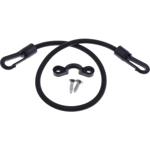 Heavy Duty Kayak Bungee Cord With 2 Swivel Hooks Boat Paddle Leash Holder